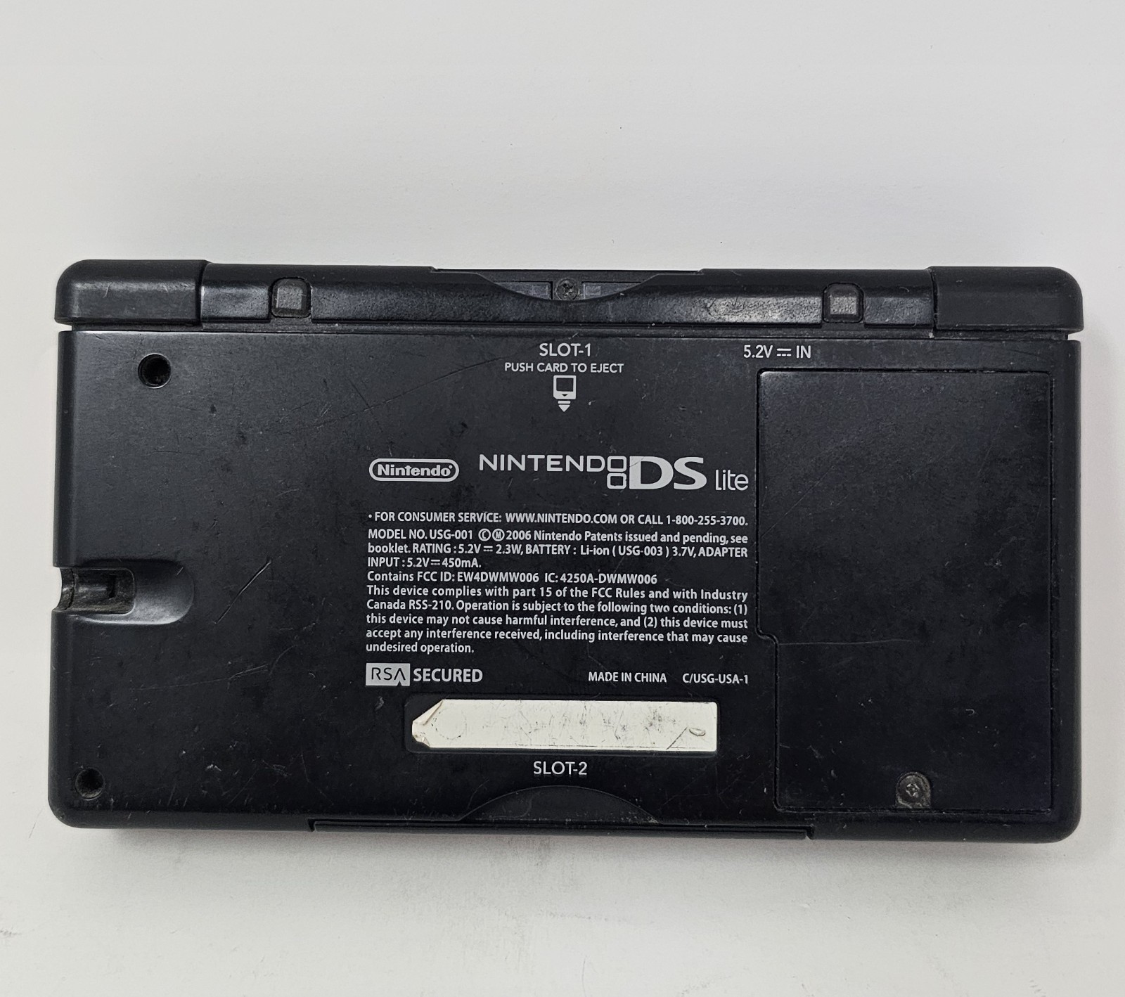 Nintendo DS Lite Handheld Game Console USG-001 Black/Red Charger, Stylus & Game