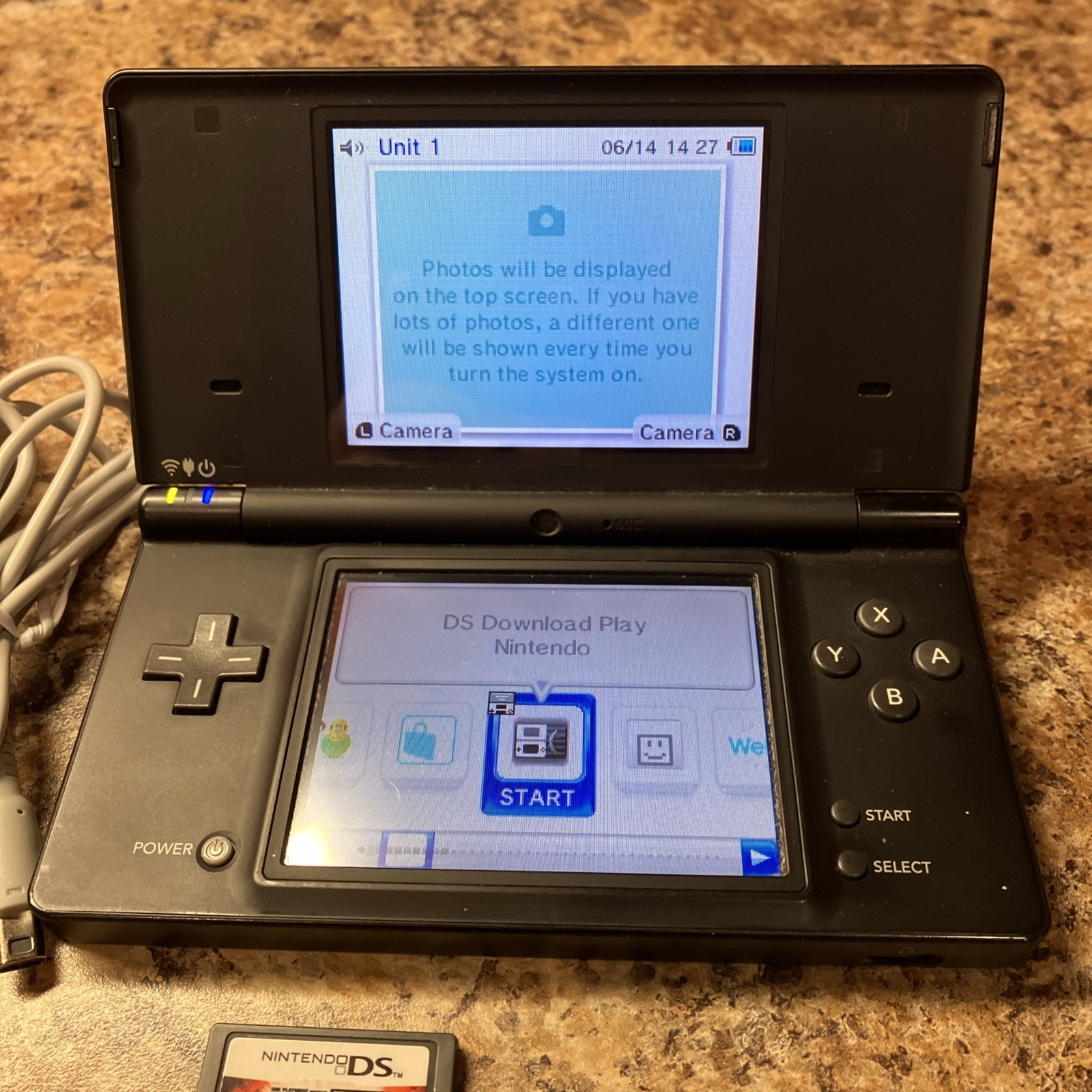 Nintendo DSi TWL-001 2008 Black Fully Functional No Stylus Includes Metal Slug 7