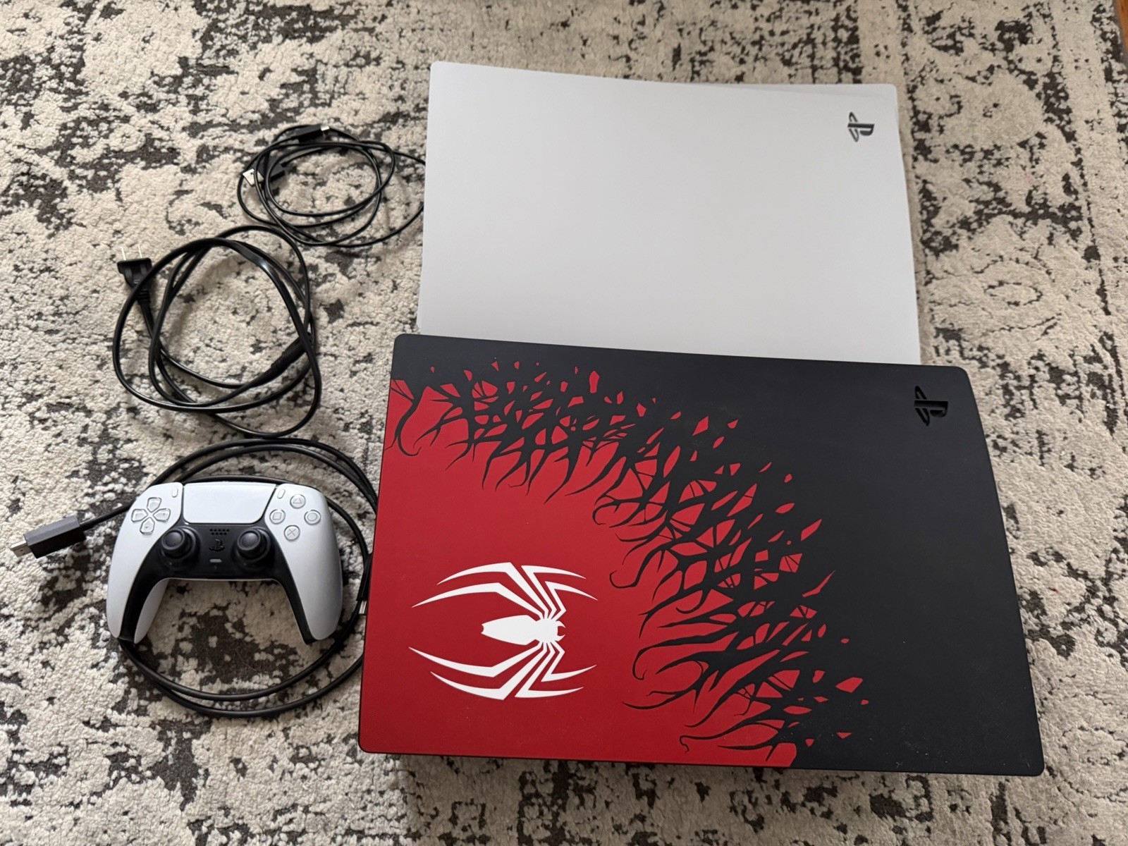 PlayStation 5 Disc Edition With Additional 1tb SSD Storage and Spider-man plates