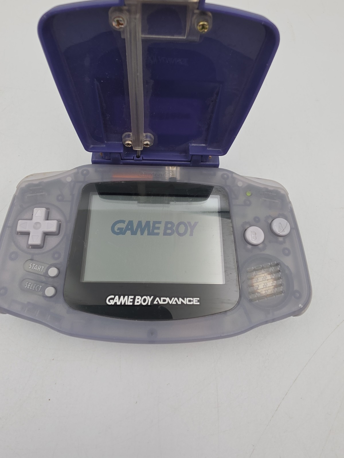 Nintendo Game Boy Advance Console System – Clear Glacier Tested – With Light!