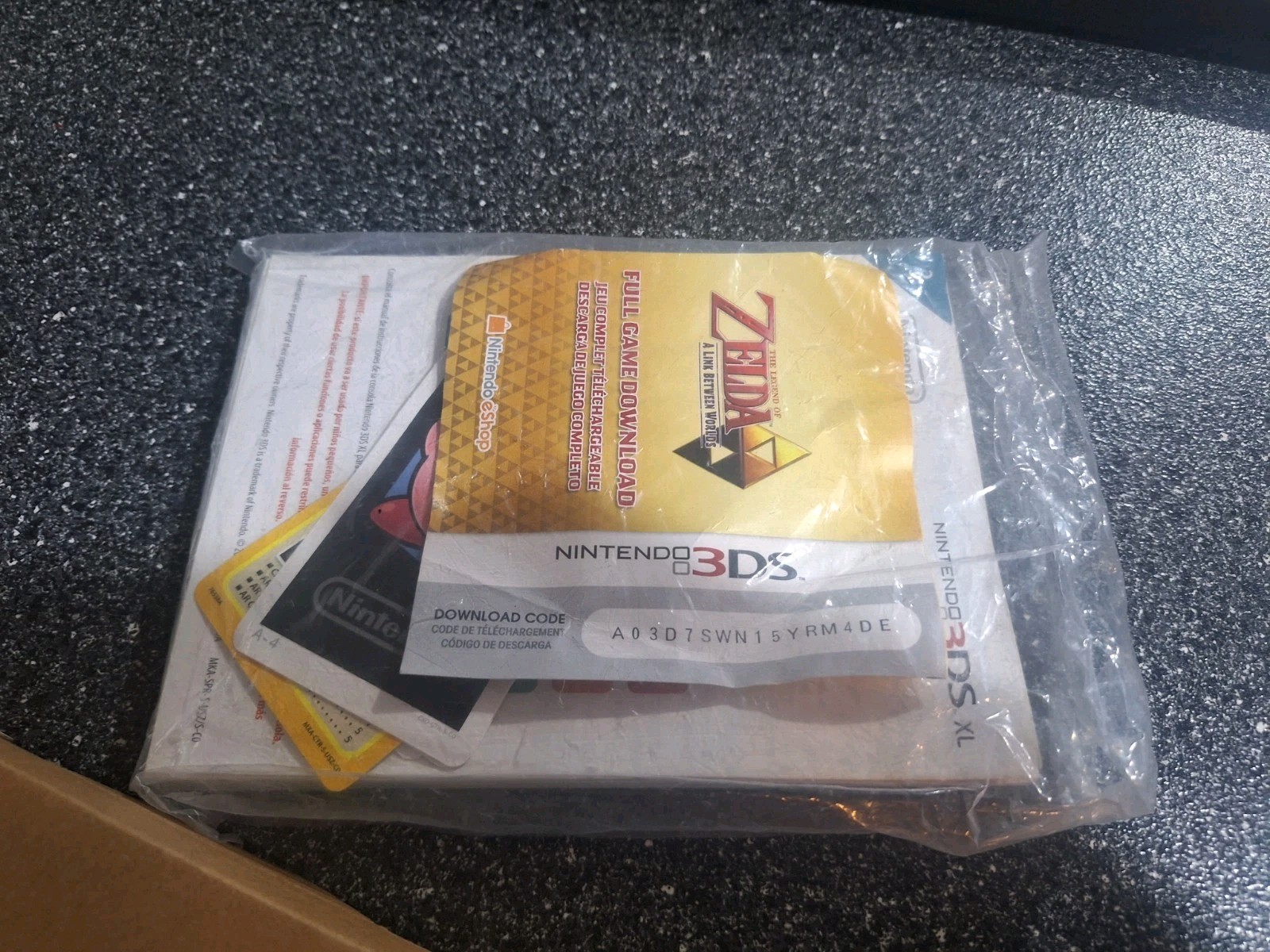 BOX + PAPERWORK ONLY Nintendo 3DS XL Limited Edition Zelda A Link Between Worlds