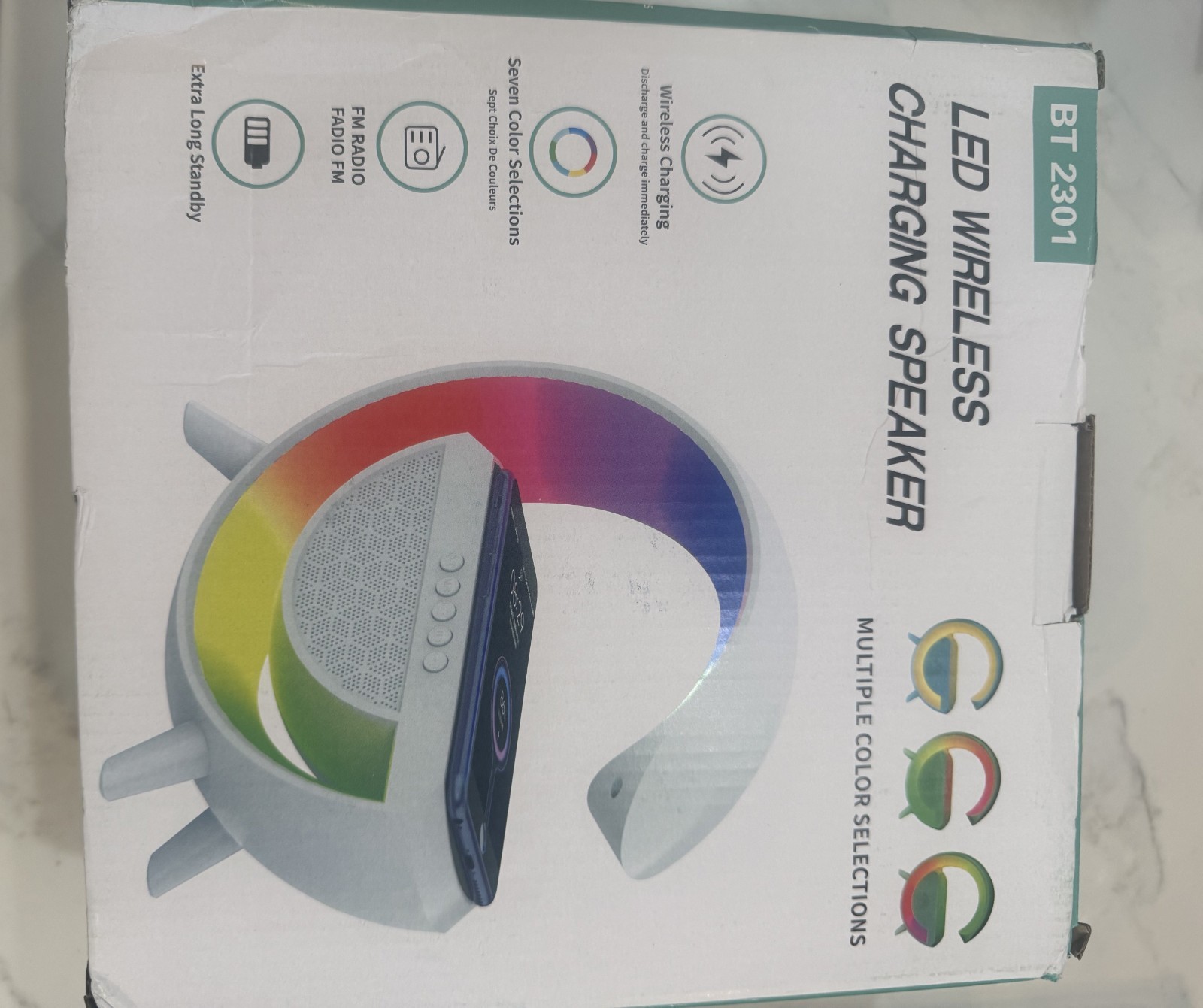 Retro Game Console + Bluetooth LED Speakers Bundle RGB Wireless Charging New