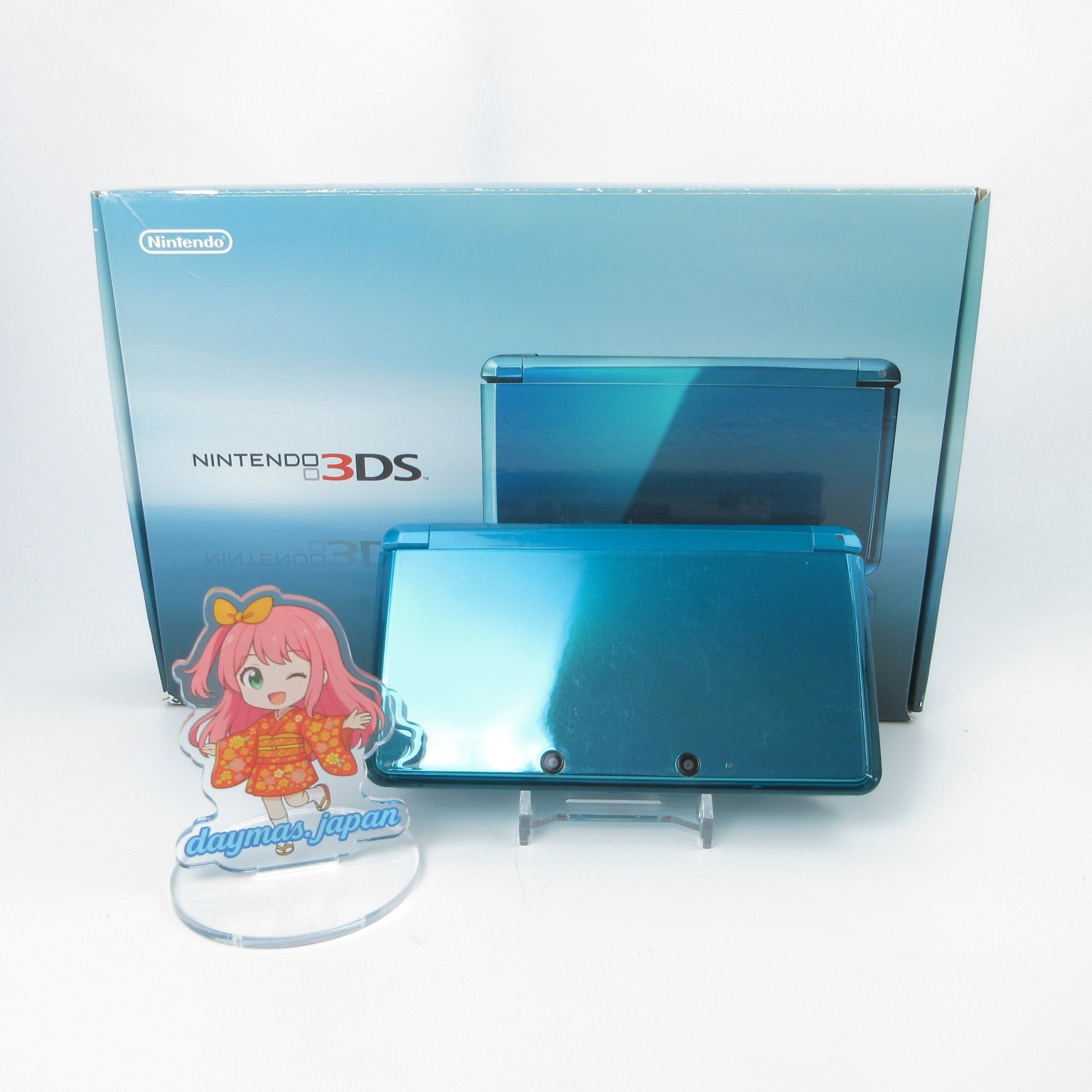 【Excellent】Nintendo 3DS Aqua Blue Console Japanese Edition #DEN0214/07