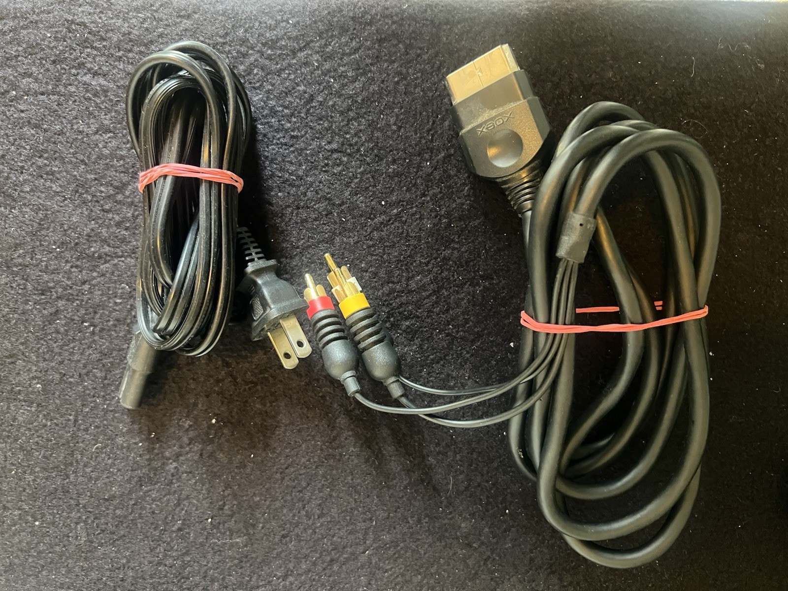 Xbox Original Console Bundle Controllers, DVD Playback Dongle/remote, Cables