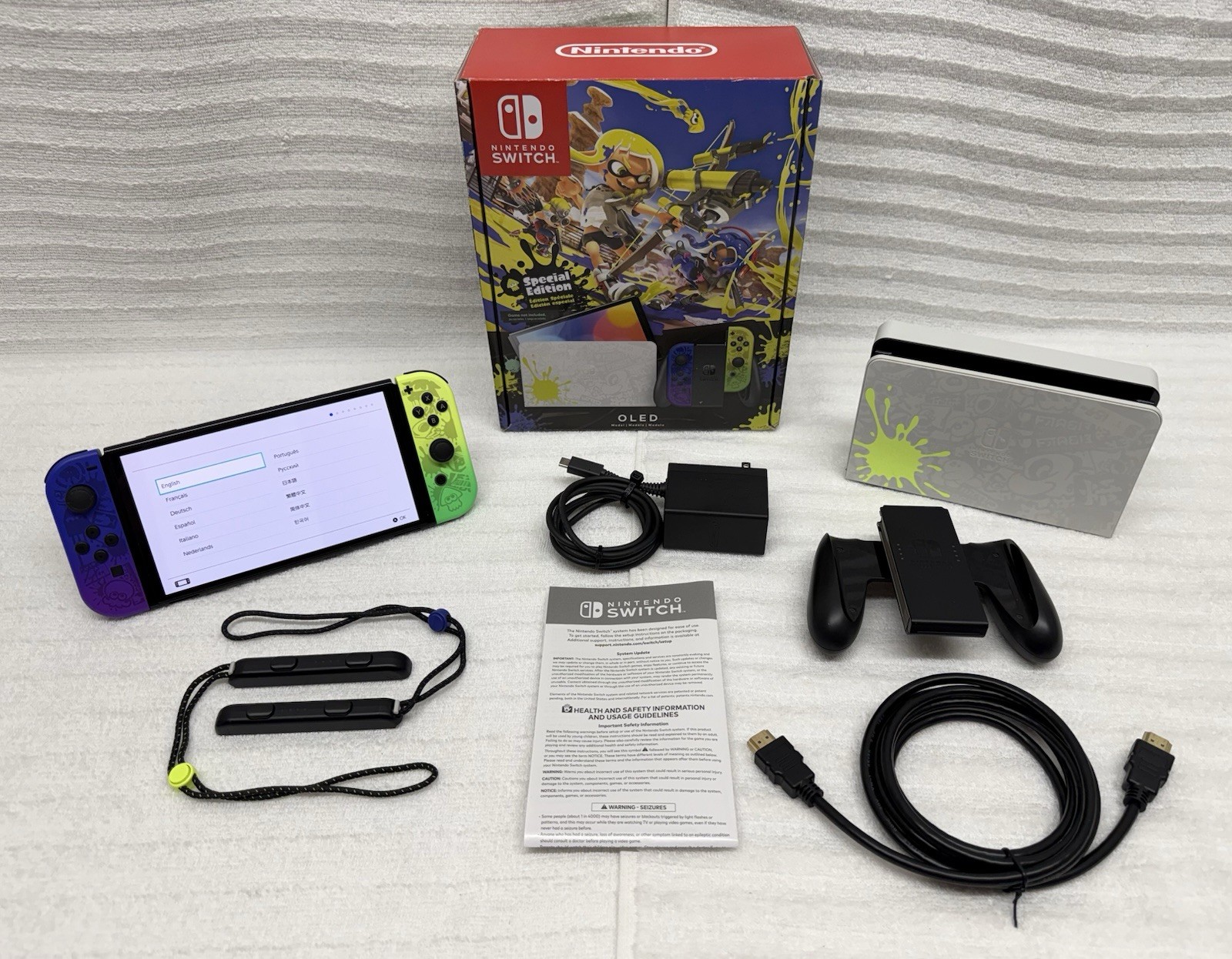 Nintendo Switch OLED Console Gaming System HEG-001 Splatoon 3 Edition