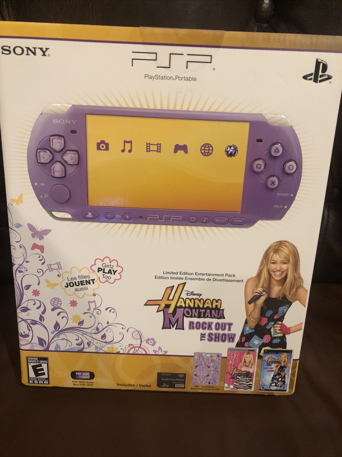 Sony PSP-3000 Hannah Montana PlayStation Limited-Ed Entertain Pack Lilac 2009