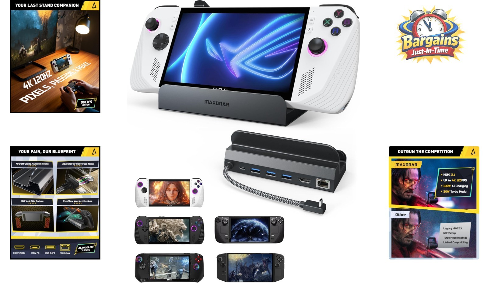 High-Performance Docking Station for Steam Deck, ROG Ally & Legion Go