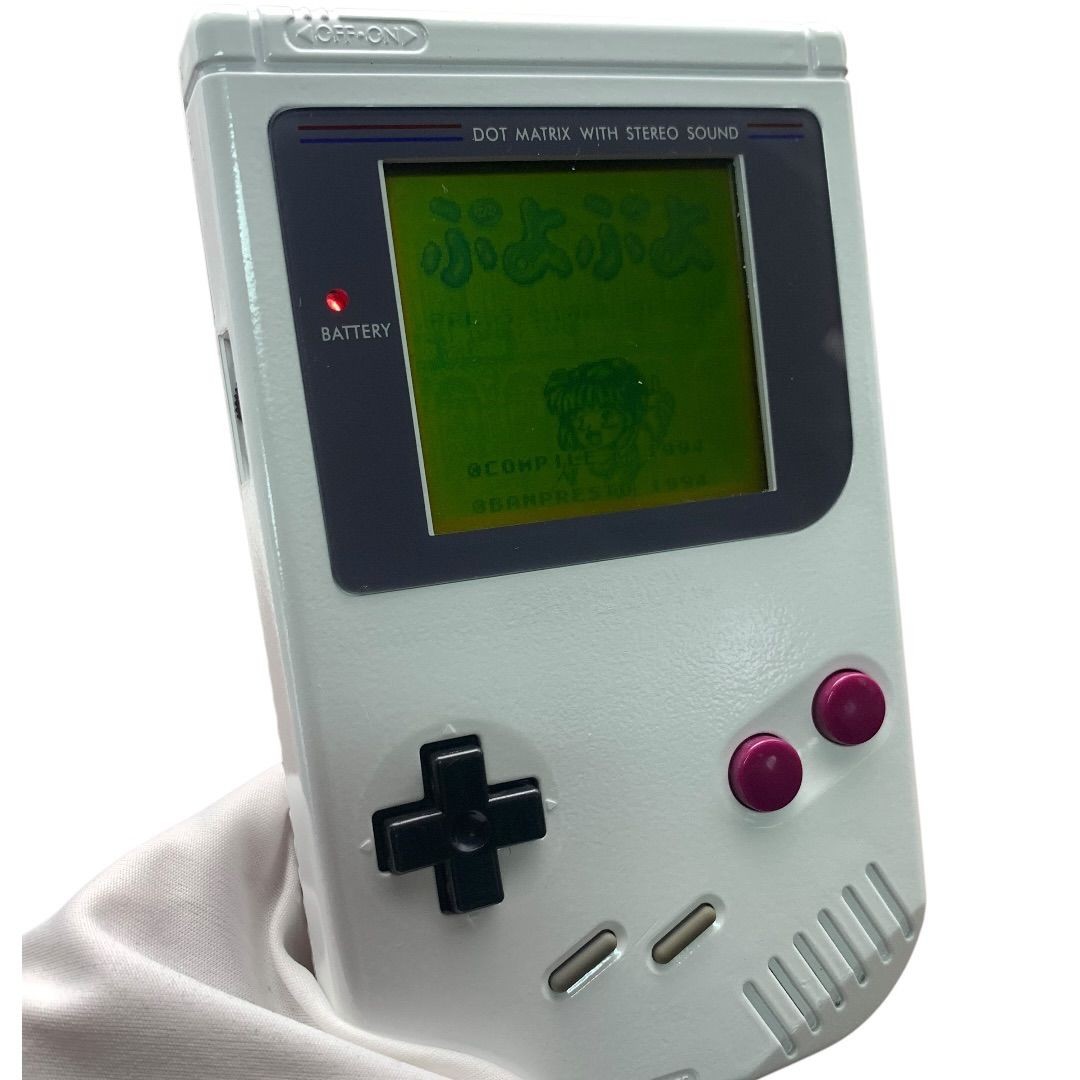 Game Boy (old type body) ExteRIOr white painted Screen glass replaced