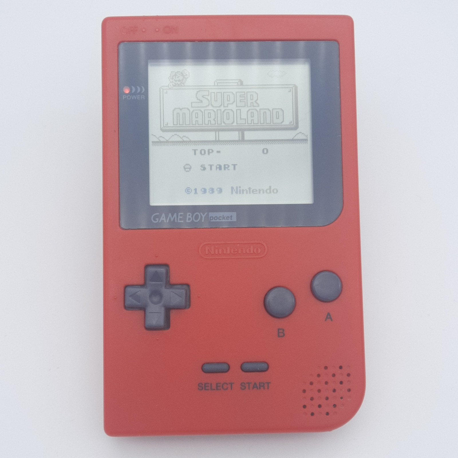 Nintendo Game Boy Pocket Red Handheld Console System MGB-001 – No Battery Cover