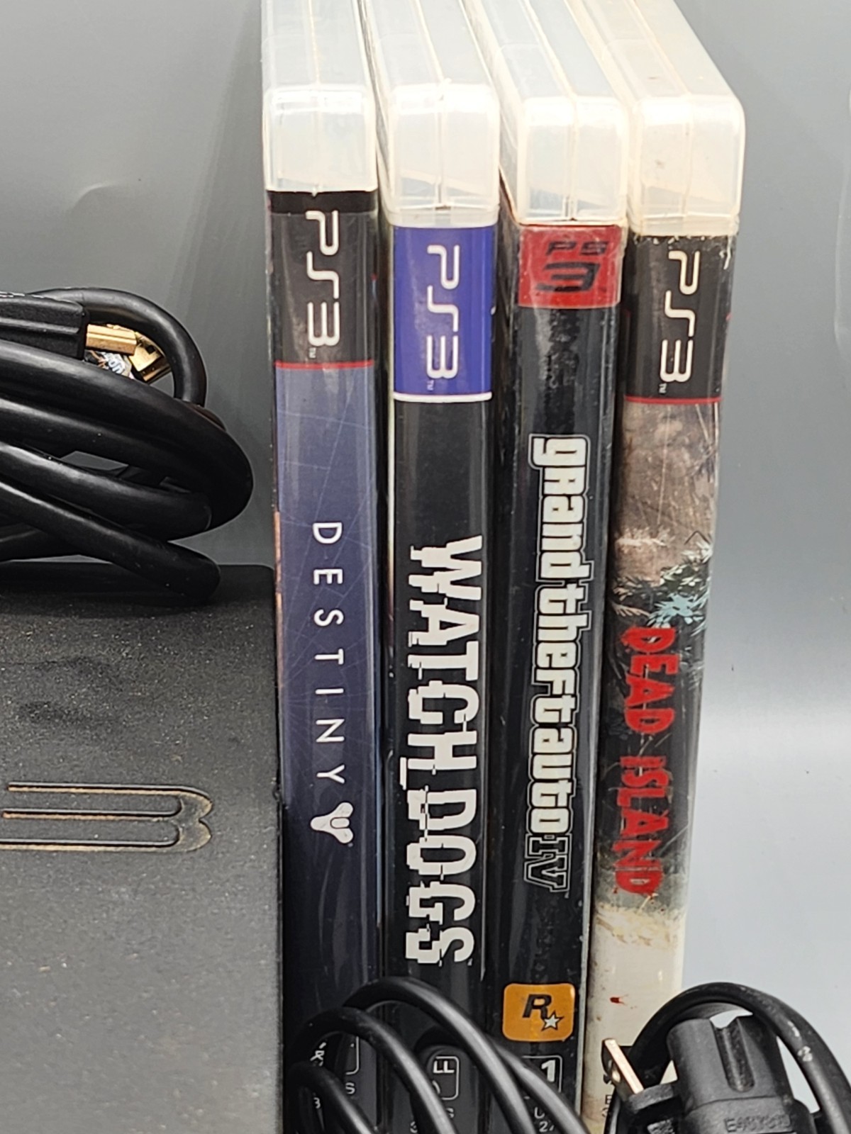 PLAYSTATION 3 System 320GB PS3 SLIM Console Lot Bundle w 4 Games & Controller