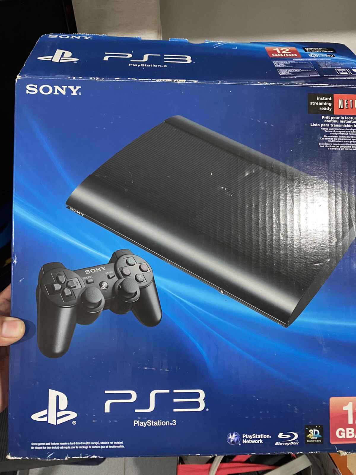 Sony PlayStation 3 Super Slim 12GB Home Console Sony 99242 Black Ps3 Read