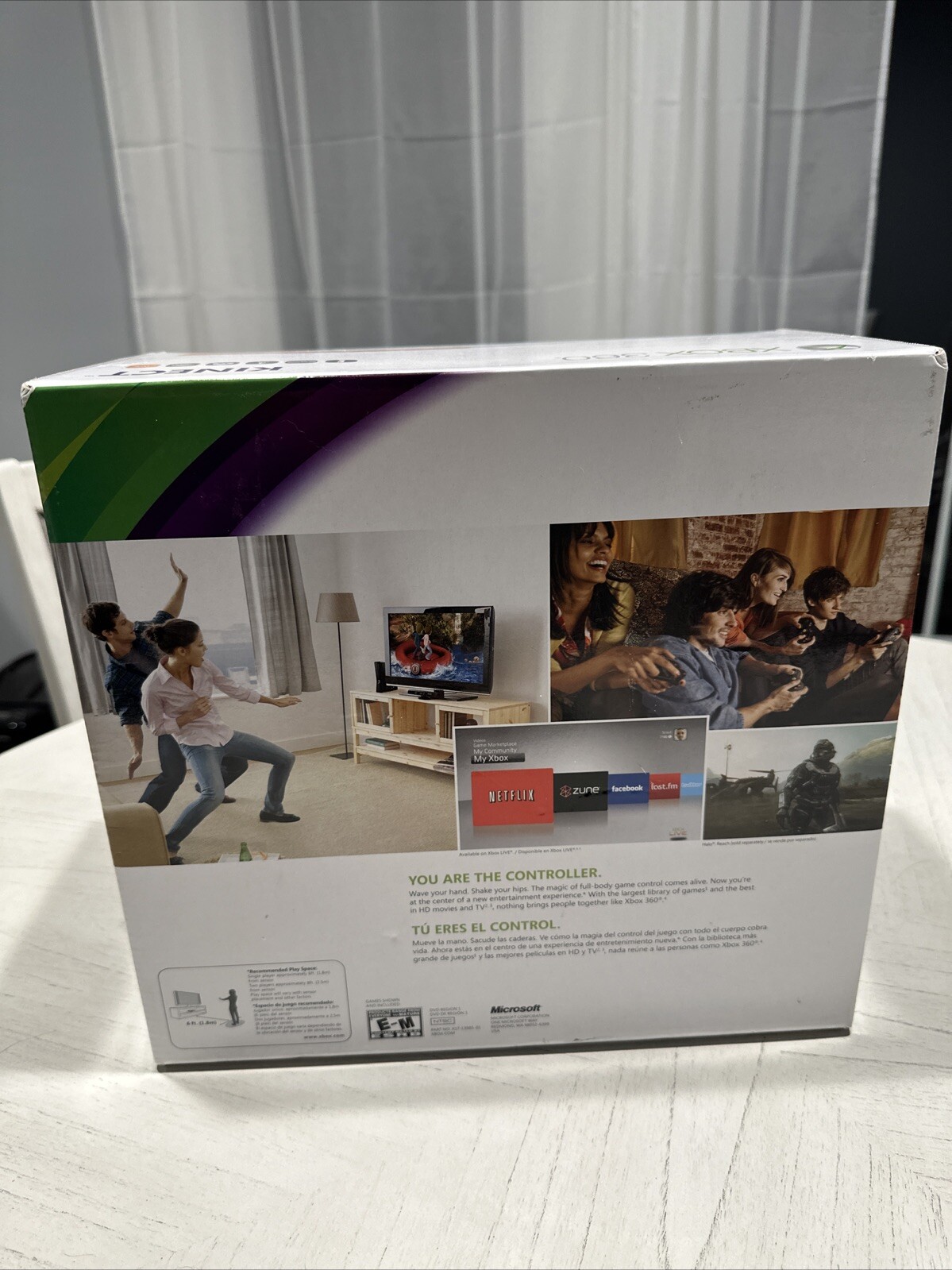 Microsoft Xbox 360 S Gaming Console and Kinect – Black (tested working)