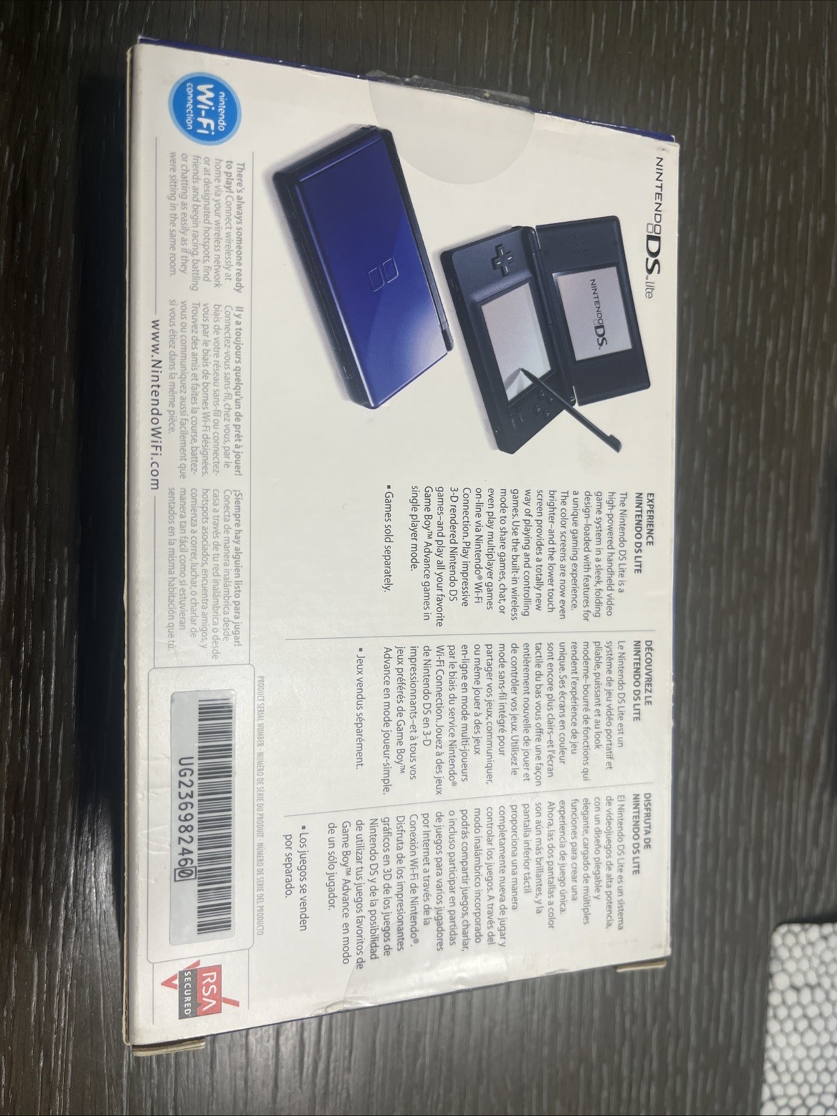 Nintendo DS Lite Handheld System – Cobalt/Black CIB NO charger PLEASE READ BELOW