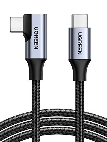 UGREEN 1m Right Angle USB C Cable with Video Output [100W/5A Fast Charging USB