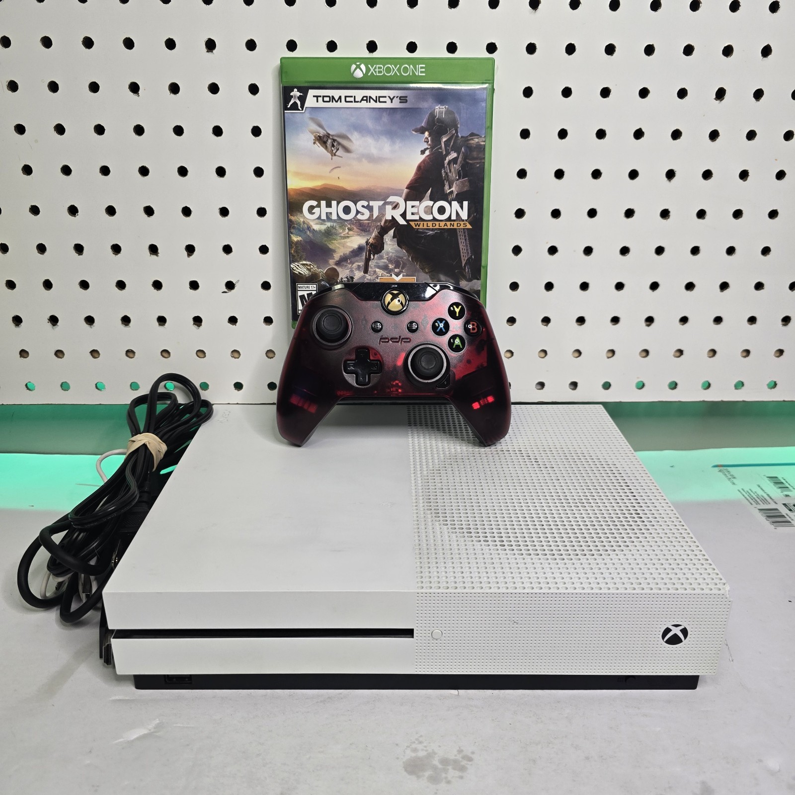 Xbox One S 2TB White Console Xbox One Tested All Cable Controller Ghost Recon WL