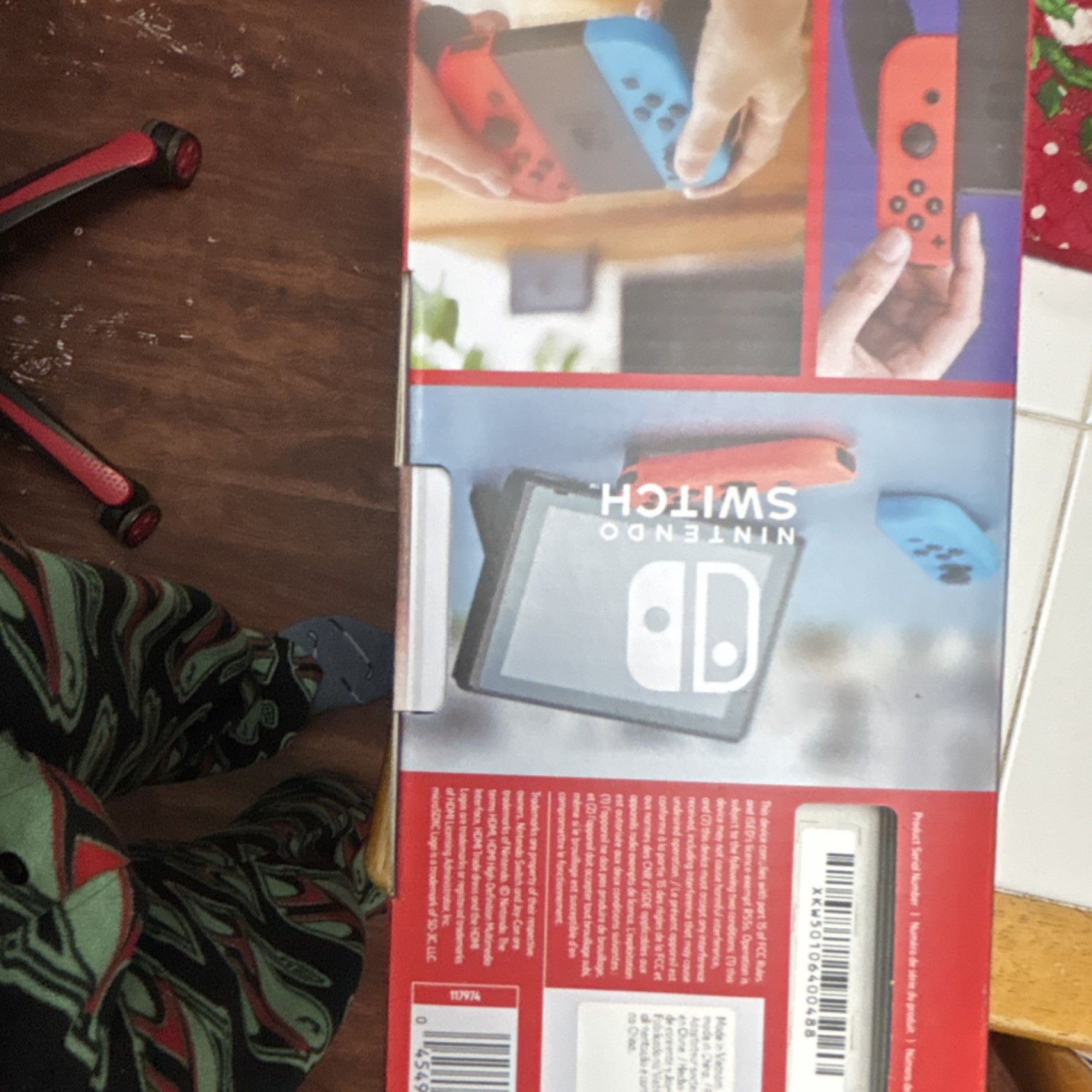 Nintendo Switch Home Console Neon Red & Blue Joy-Con Wi-Fi HDMI Multicolor