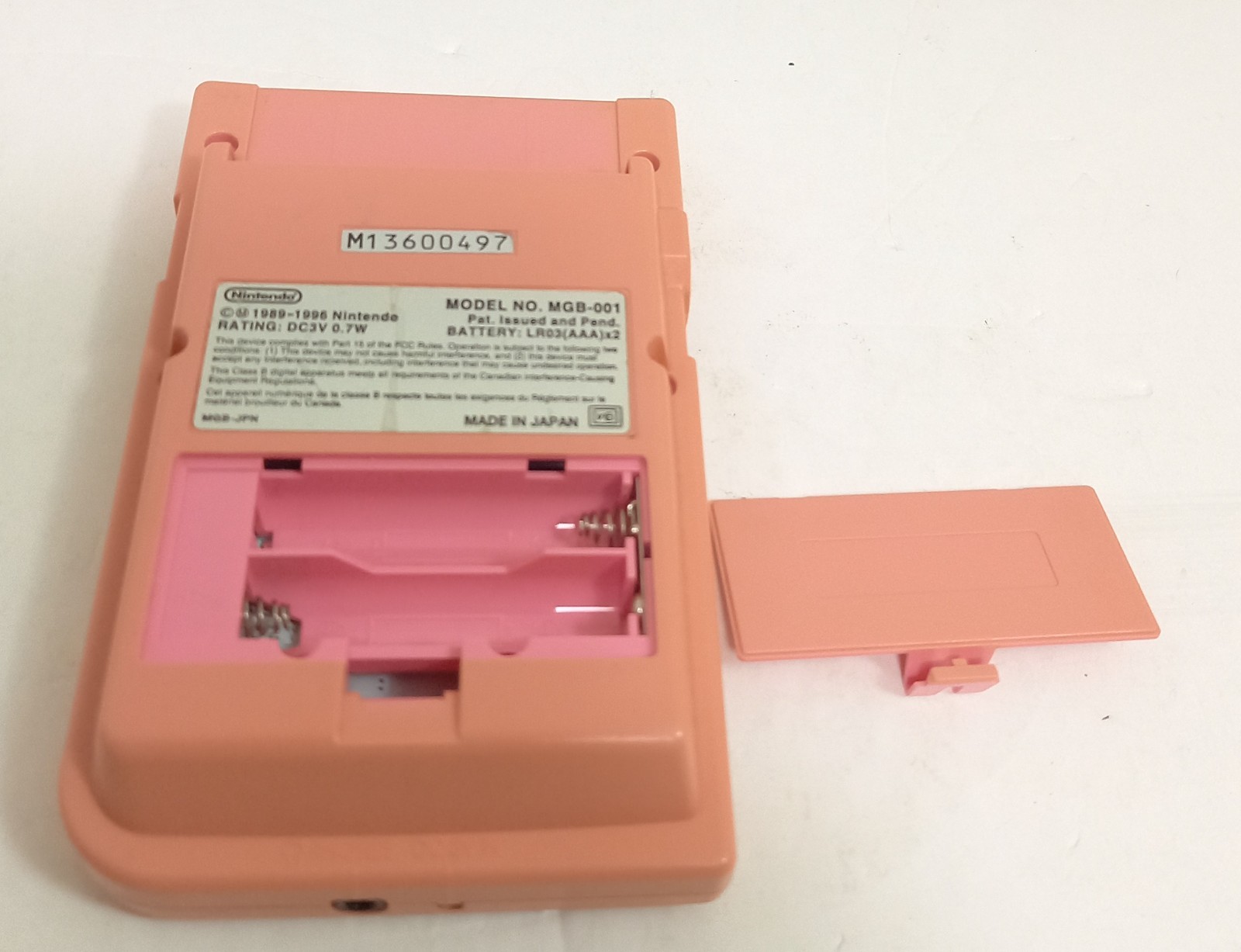 Nintendo Gameboy Pocket Game Console MGB-001 Pink Color Body Only Tested Work