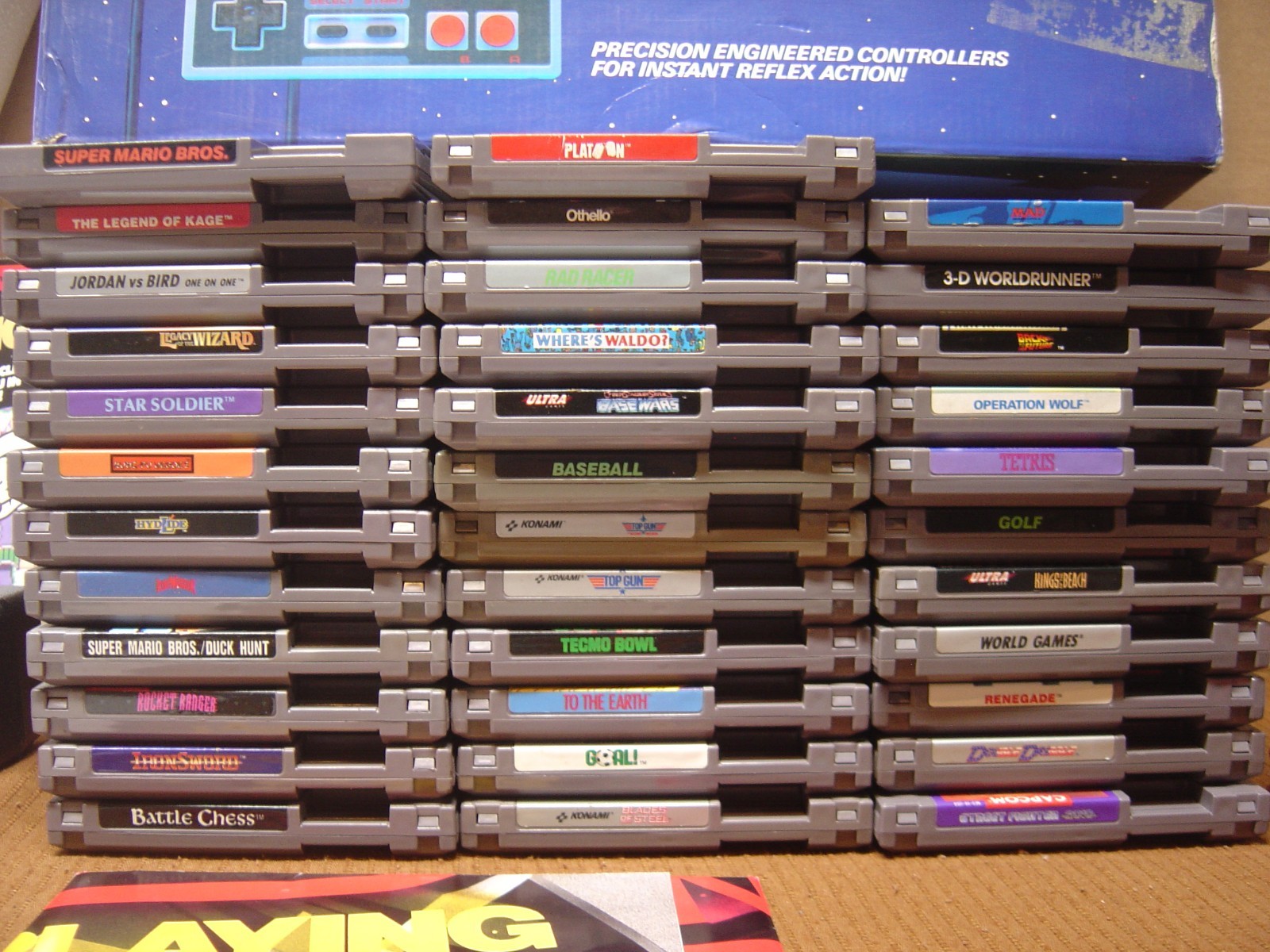 Nintendo NES Control Deck w/box, Styrofoam, 35 Games and More! Sold “As Is”