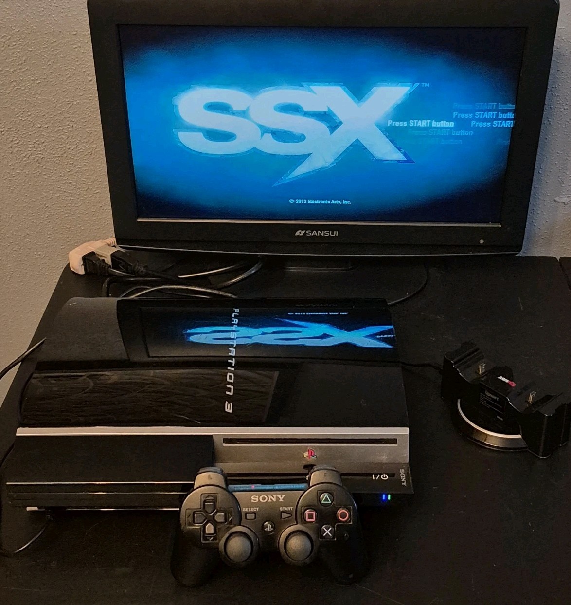 Sony PlayStation 3 PS3 Fat CECHK01 Console w/ Controller & 6 Games – Tested