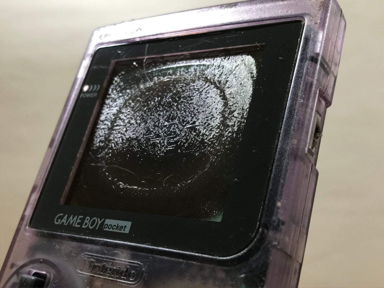 GameBoy Pocket Clear Purple Console Nintendo Japan – Not Working LG9025