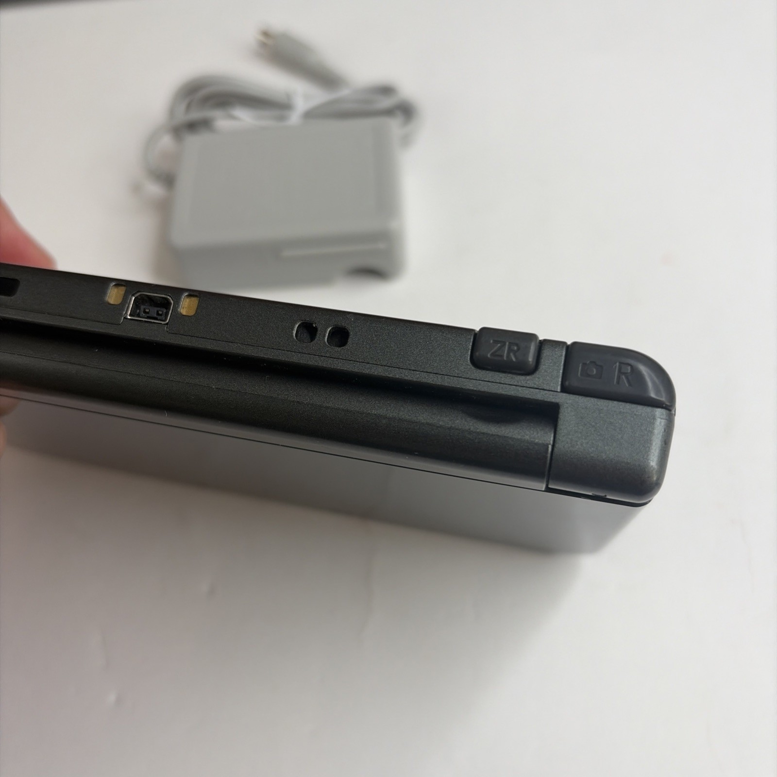 NICE! New Nintendo 3DS XL Gray Black Console Top IPS Charger Stylus US Version