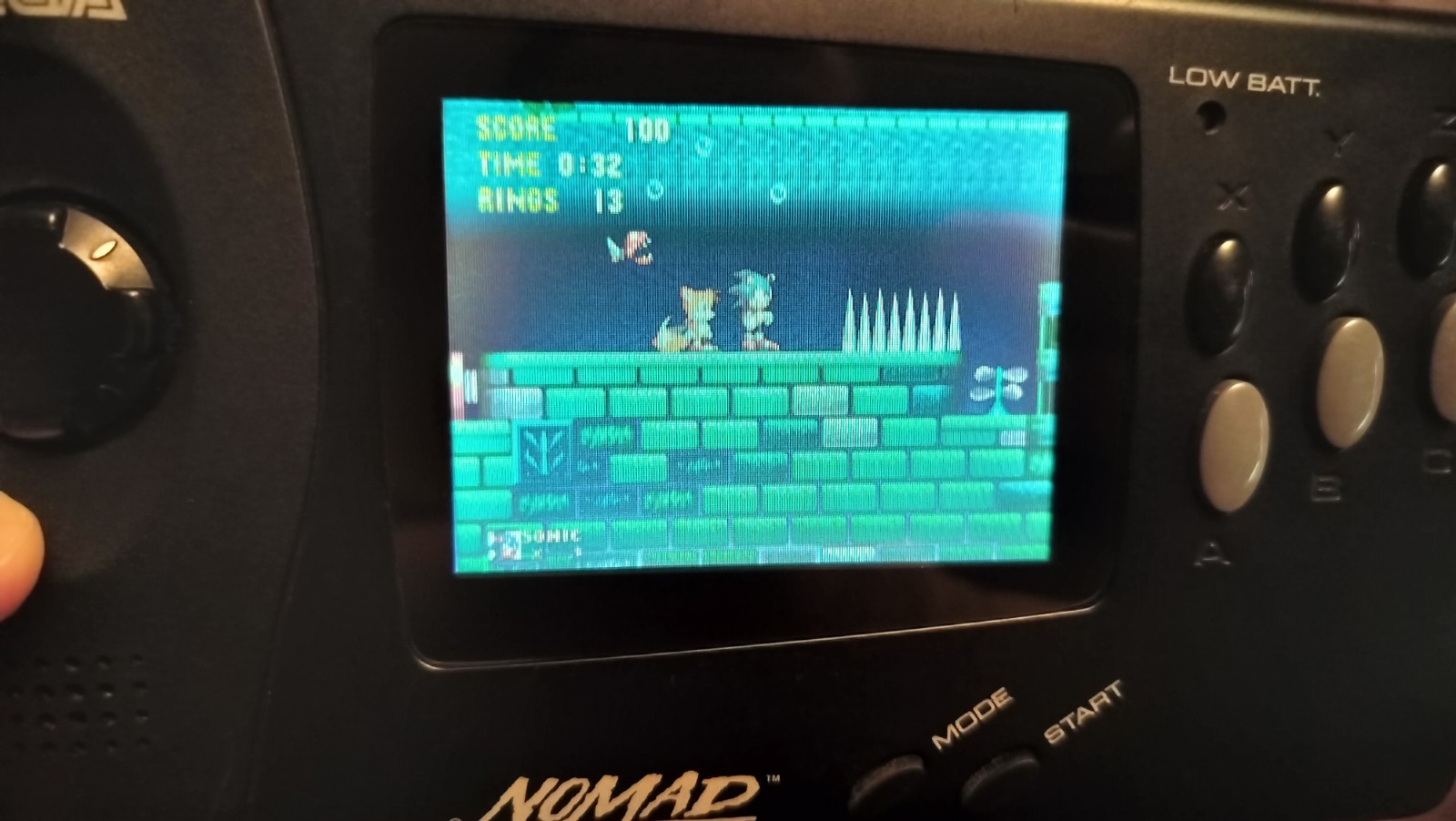 Sega Nomad Handheld Console With Power Adapter & Mortal Kombat Tested & Working