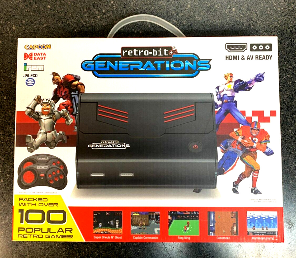 Retro-Bit Generations Plug & Play Game Console Over 100 Retro Games NEW SEALED
