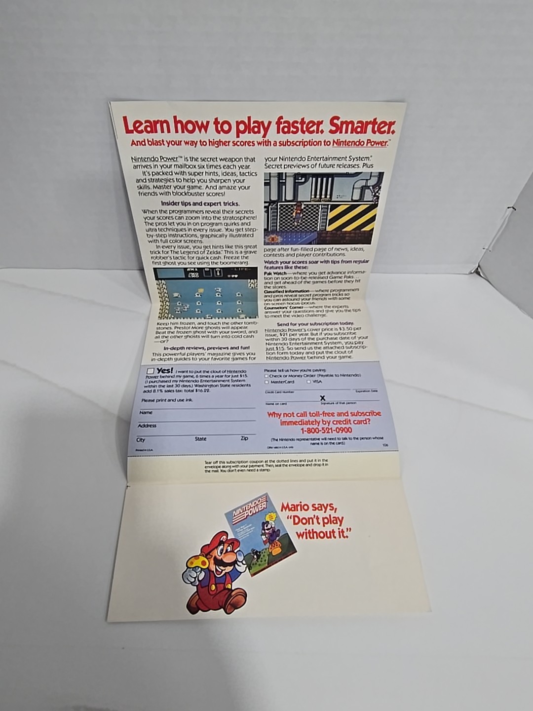 🔥 1990 Nintendo NES Action Set CIB Console w/ Zapper Paperwork & Mario Game VGC