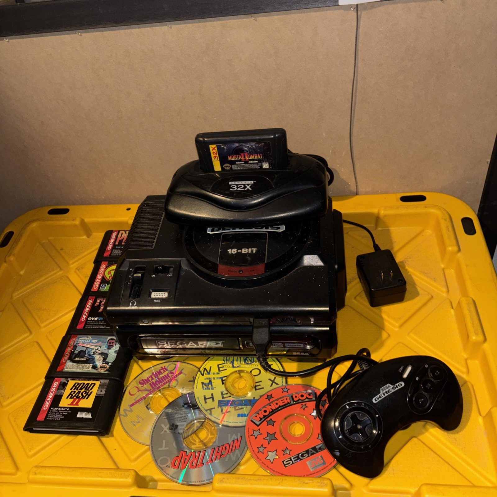 Tower of POWER Sega CD Model 1 Genesis 1 32X large lot w/ games LOOK READ