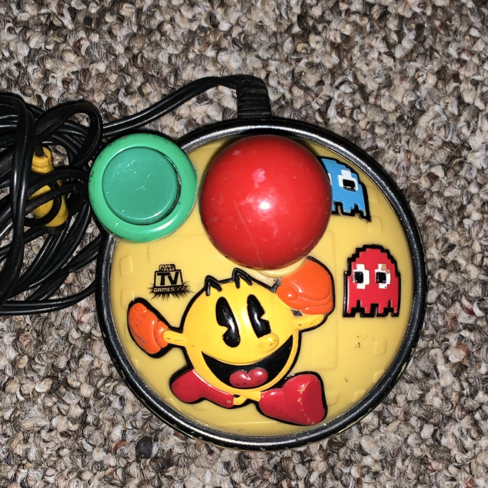 Namco Pac-Man Plug & Play Yellow Joystick Home Console Composite RCA TV Games