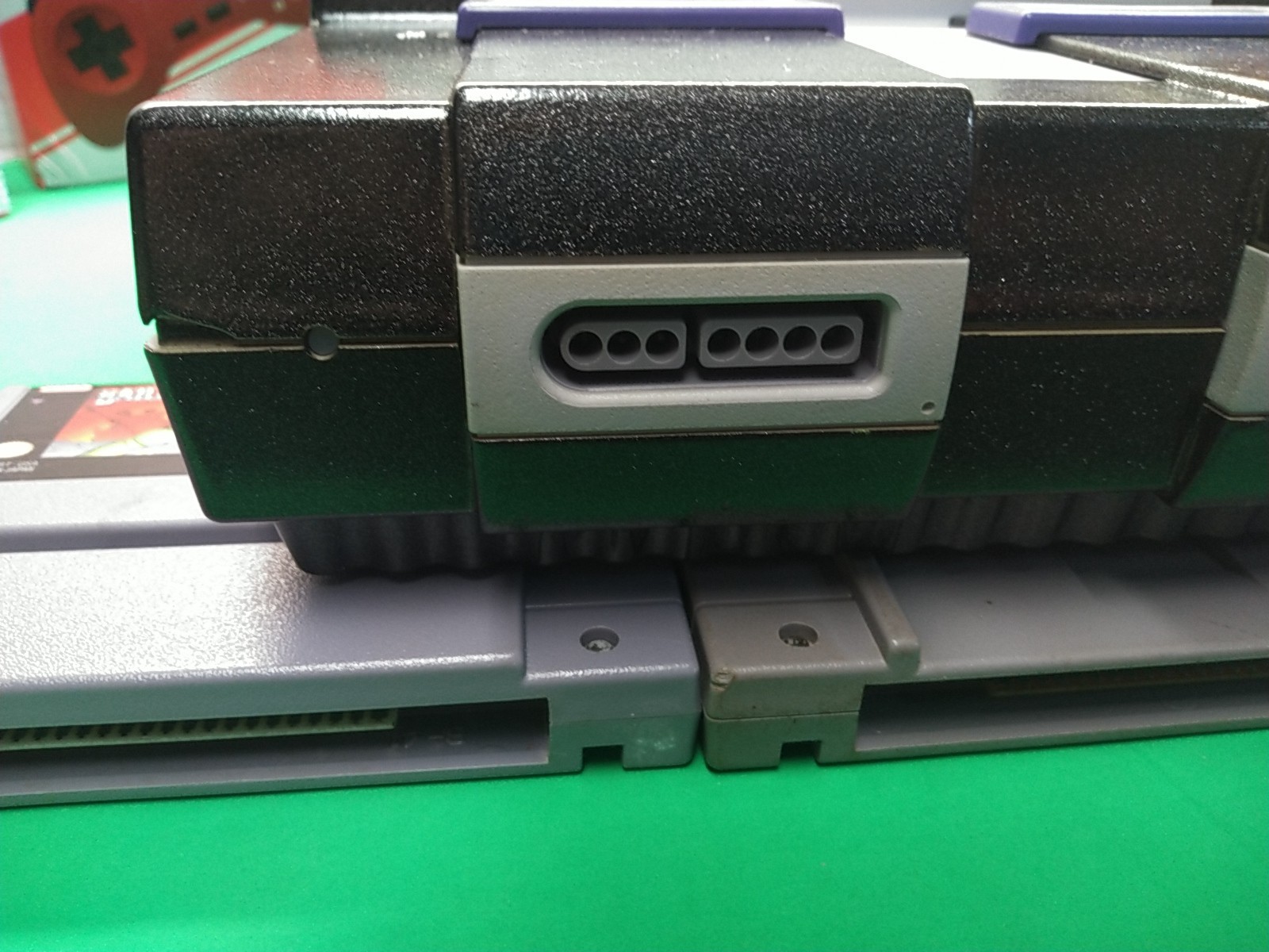 Super Nintendo system SNES with Mortal Kombat 2 Controllers All Hookups