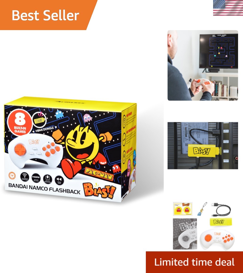 Experience 720P Gaming with Bandai Namco Flashback Blast! & Wireless Controller
