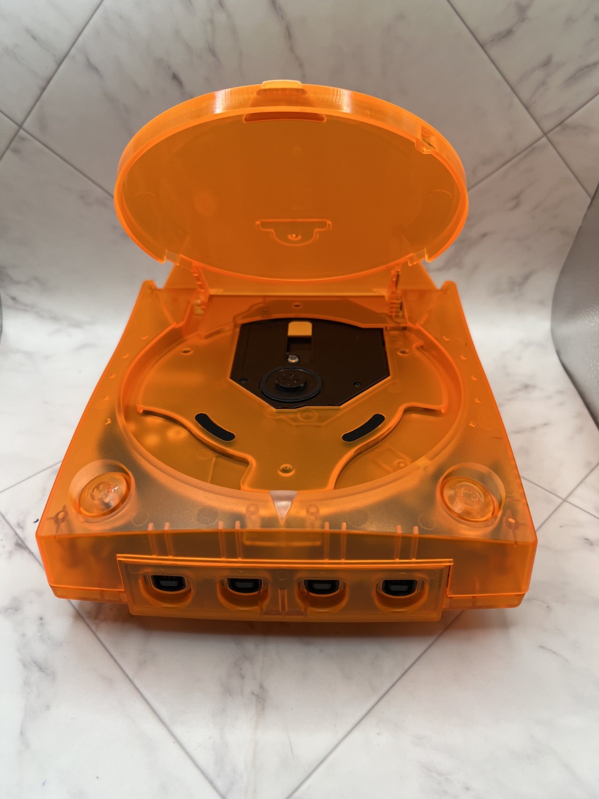 Sega Dreamcast Clear Orange Skeleton Console VA0 Japan – New Battery & Fuse – JP