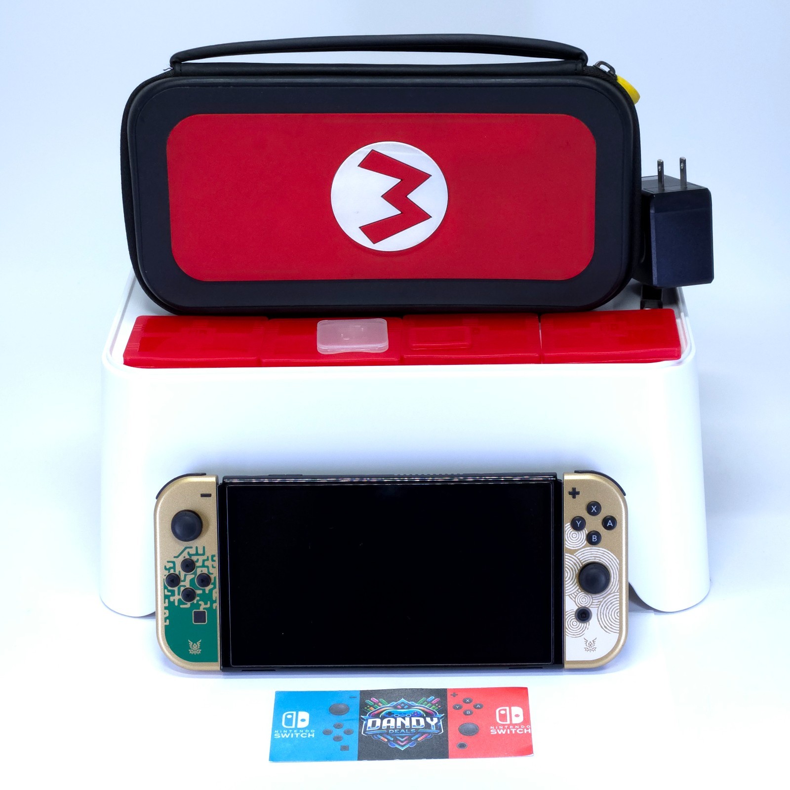 Switch OLED Console Zelda Tears of the Kingdom Edition-NO DOCK W/ 128GB + Extras