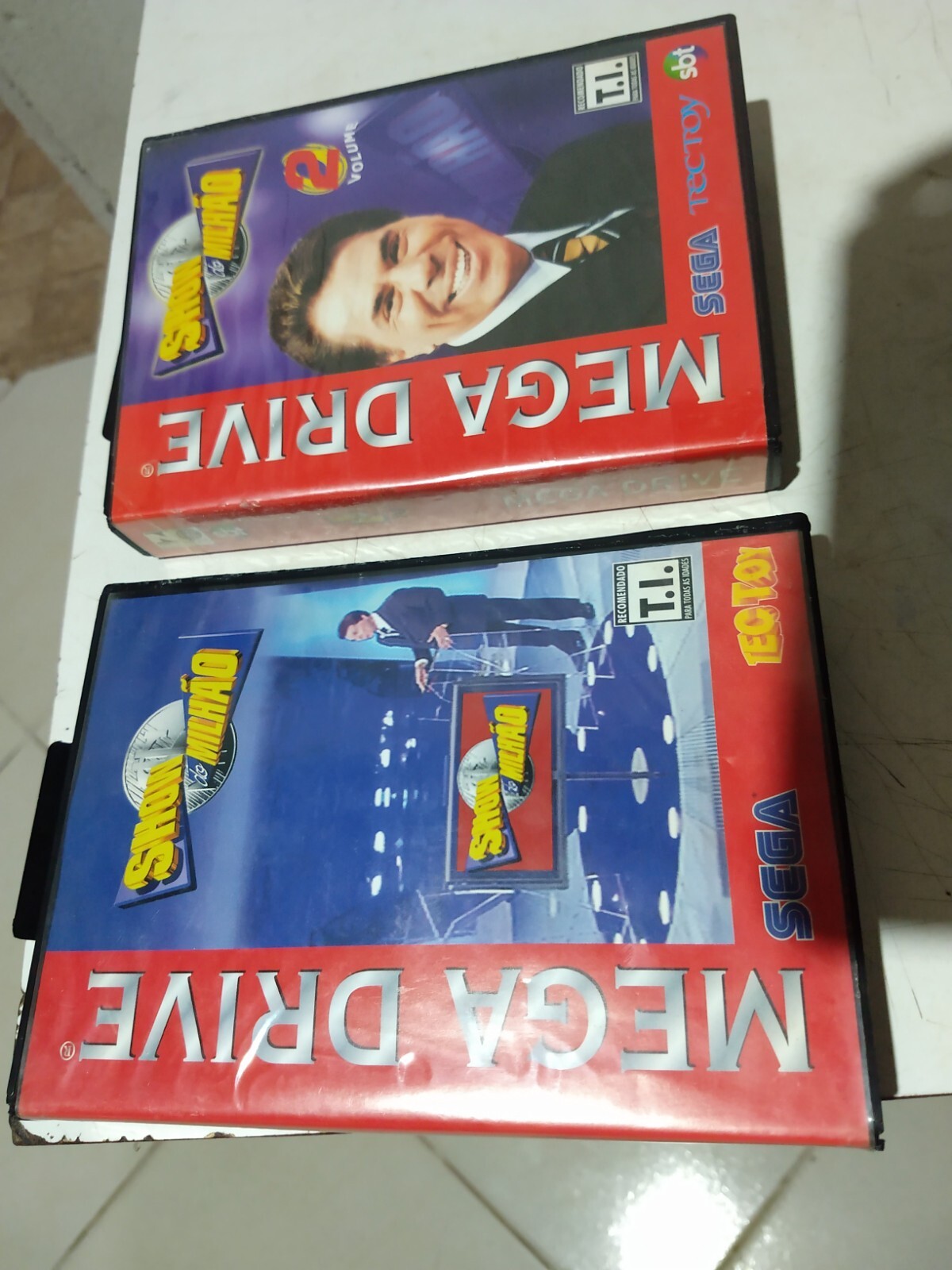 Show do Milhão 1 and Show do Milhão 2 Tec Toy mega drive Authentics