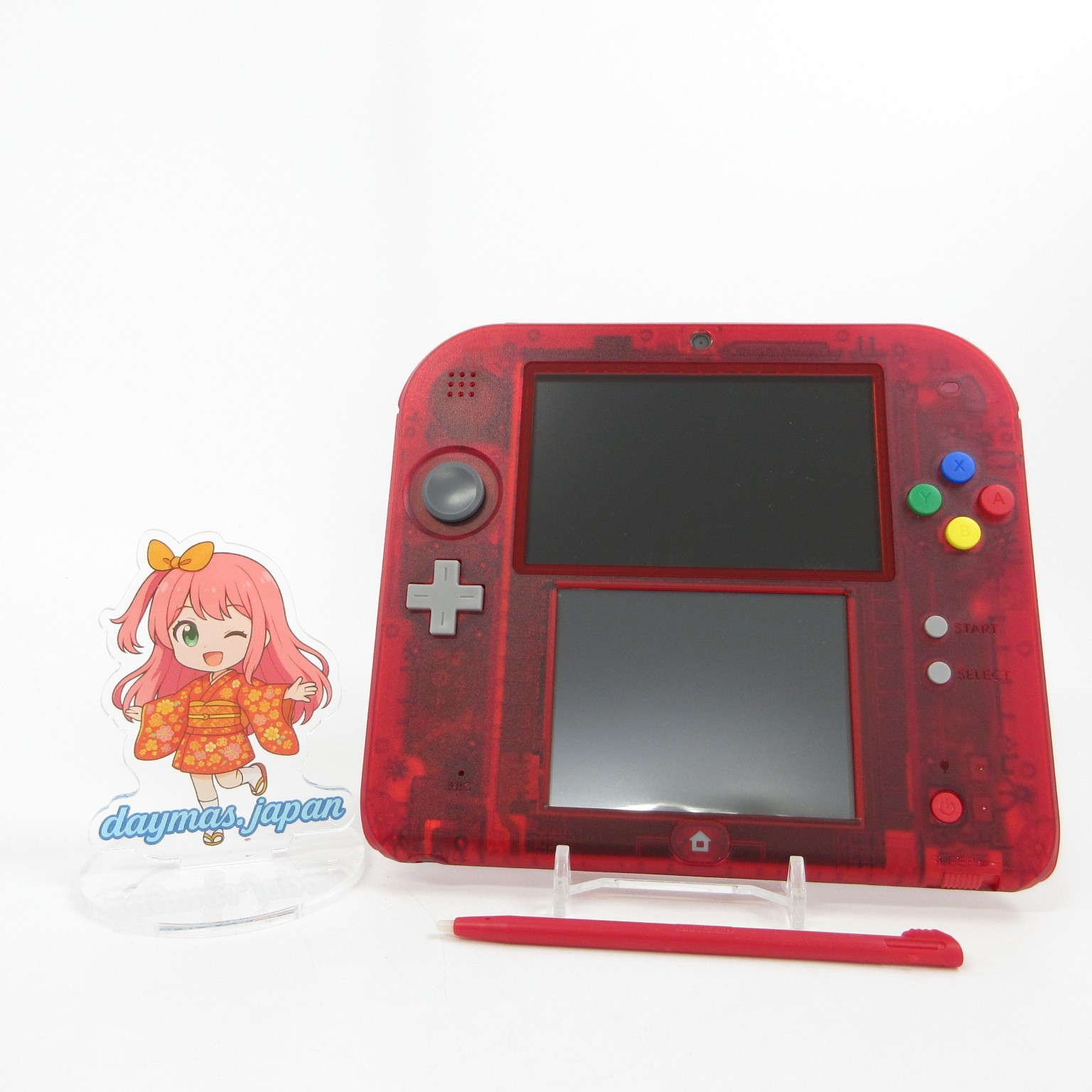 【Near Mint】Nintendo 2DS Pokemon Clear Red Console ONLY Japanese Edition #DEN0523