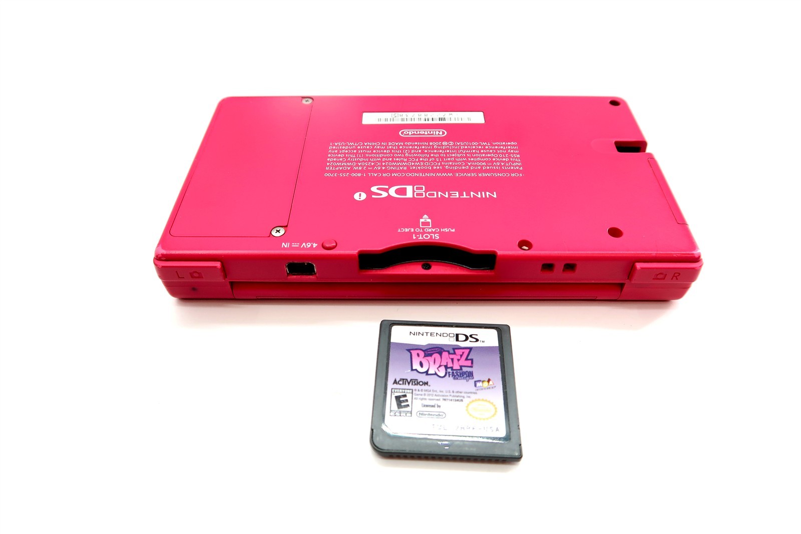 Nintendo PINK DSi TWL-001 Bundled With Original Box, 1 Game, New USB Charger