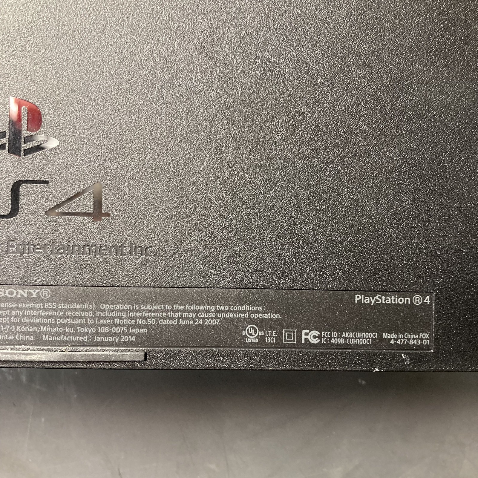 Sony PS4 Slim Console Power Issues No HDD Broken For Parts As Is