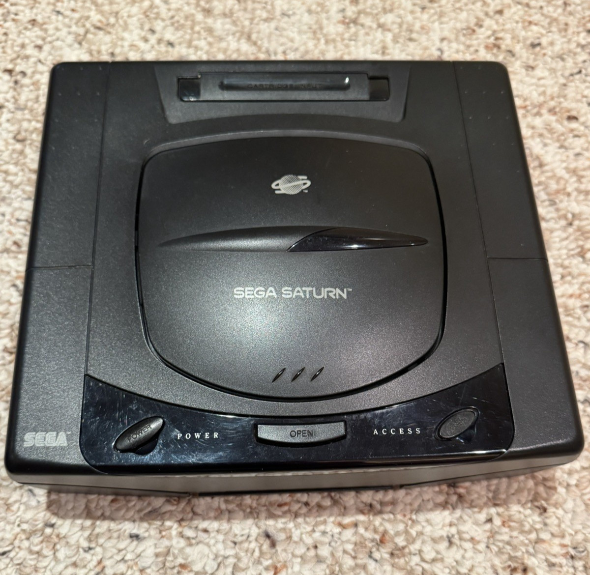 Sega Saturn Console Controller Cords New Save Battery MK-80000 Black + Game