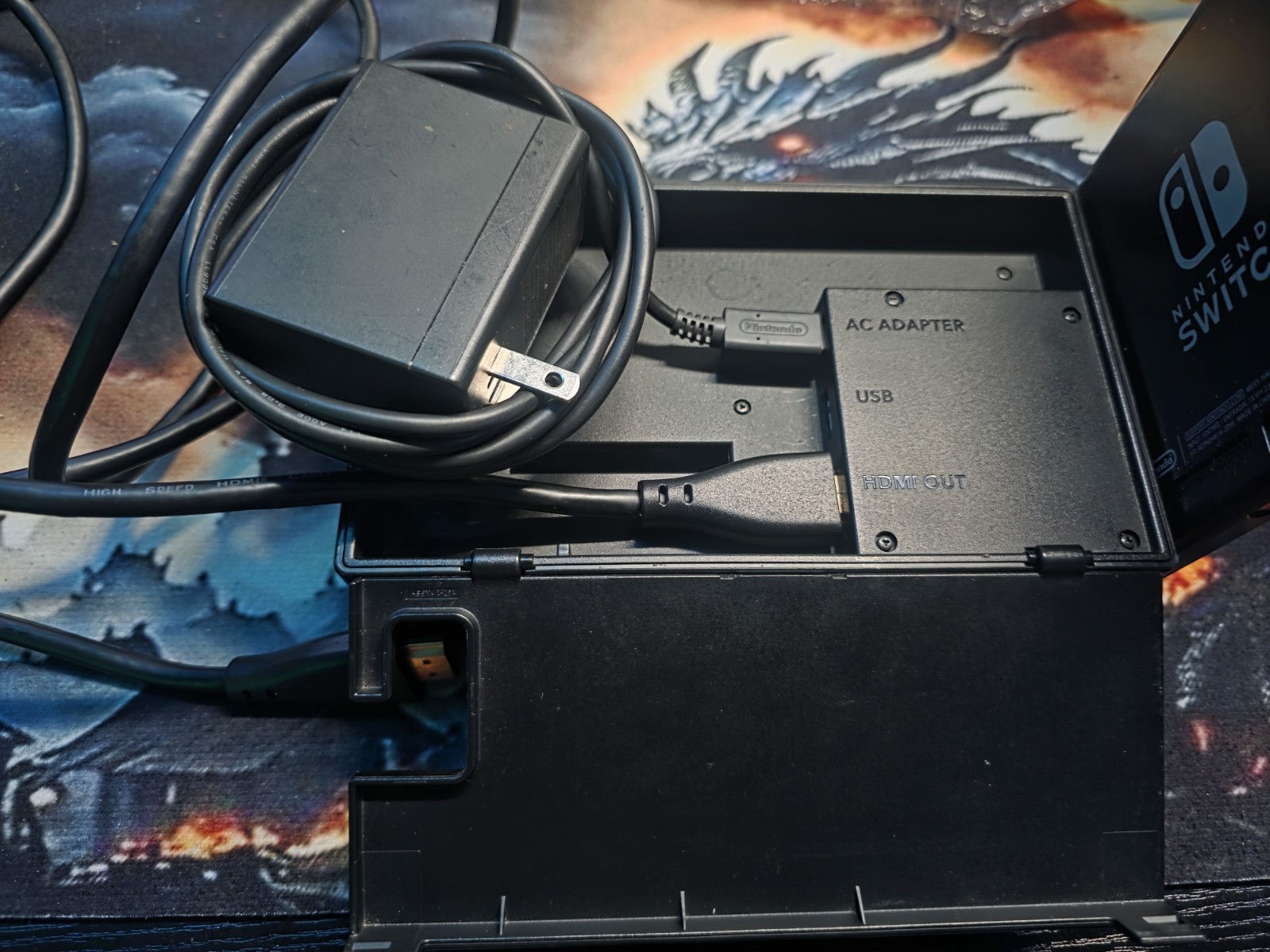 Nintendo Switch 32GB Black Console Bundle w/ Dock, AC Adapter, HDMI, Pro Pad