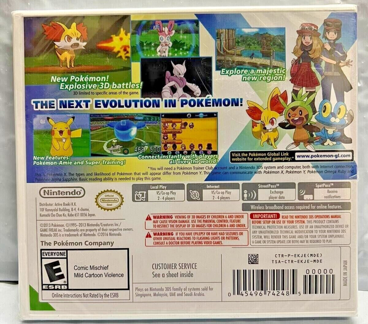 Pokemon X 3DS Brand New Game Special (2013 RPG)