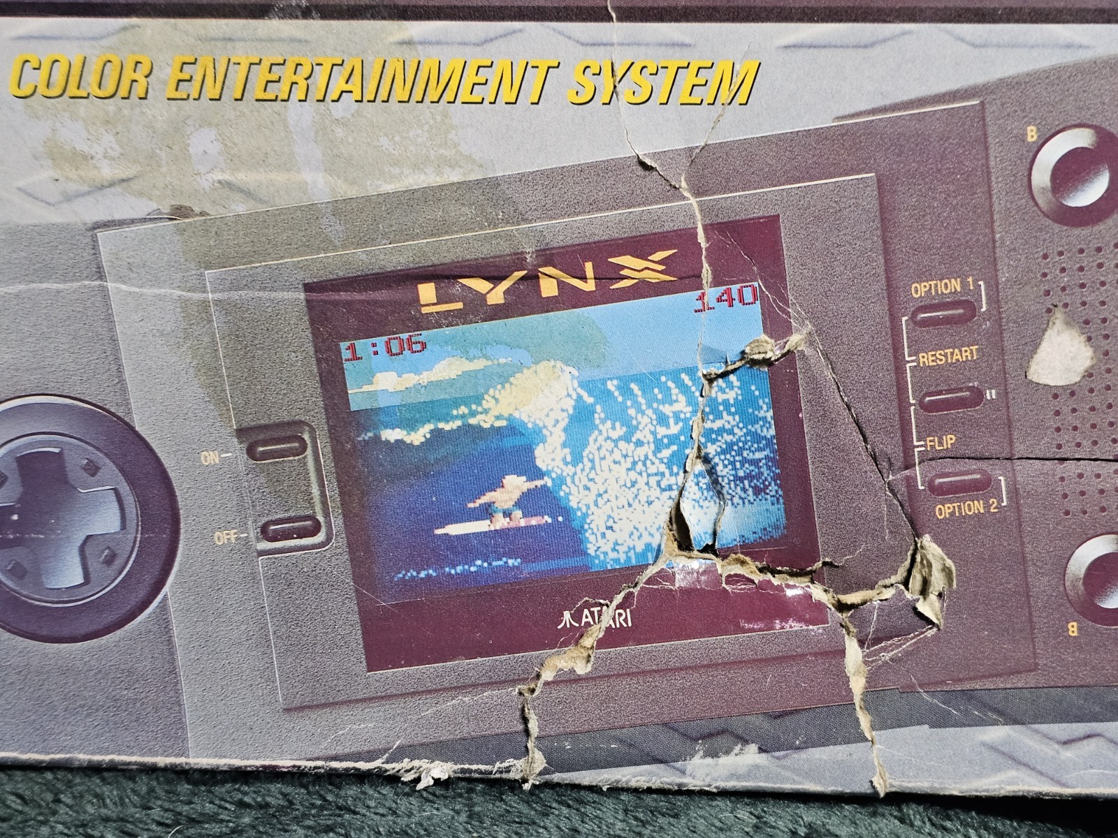Atari Lynx System Original + 9 GAMES & MATCHING SERIAL NUMBERS BOX! WORKING