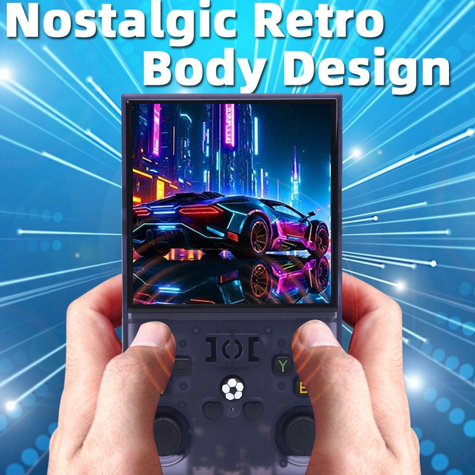 Handheld Game Console For System Translucent Grey 4 Inch 720×720 Scre BHOK