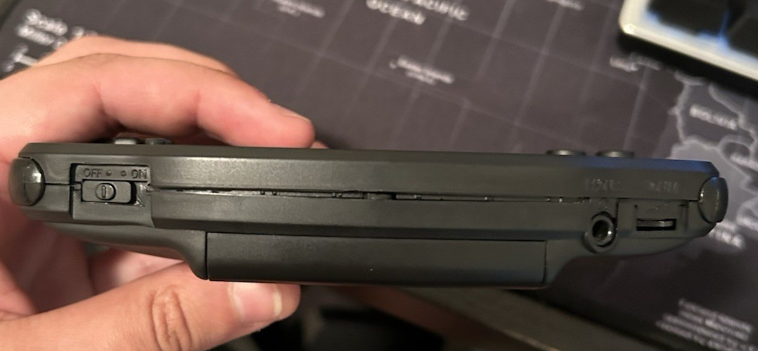 Black Gameboy Advance system w/ carrying case – IPS mod, button mod