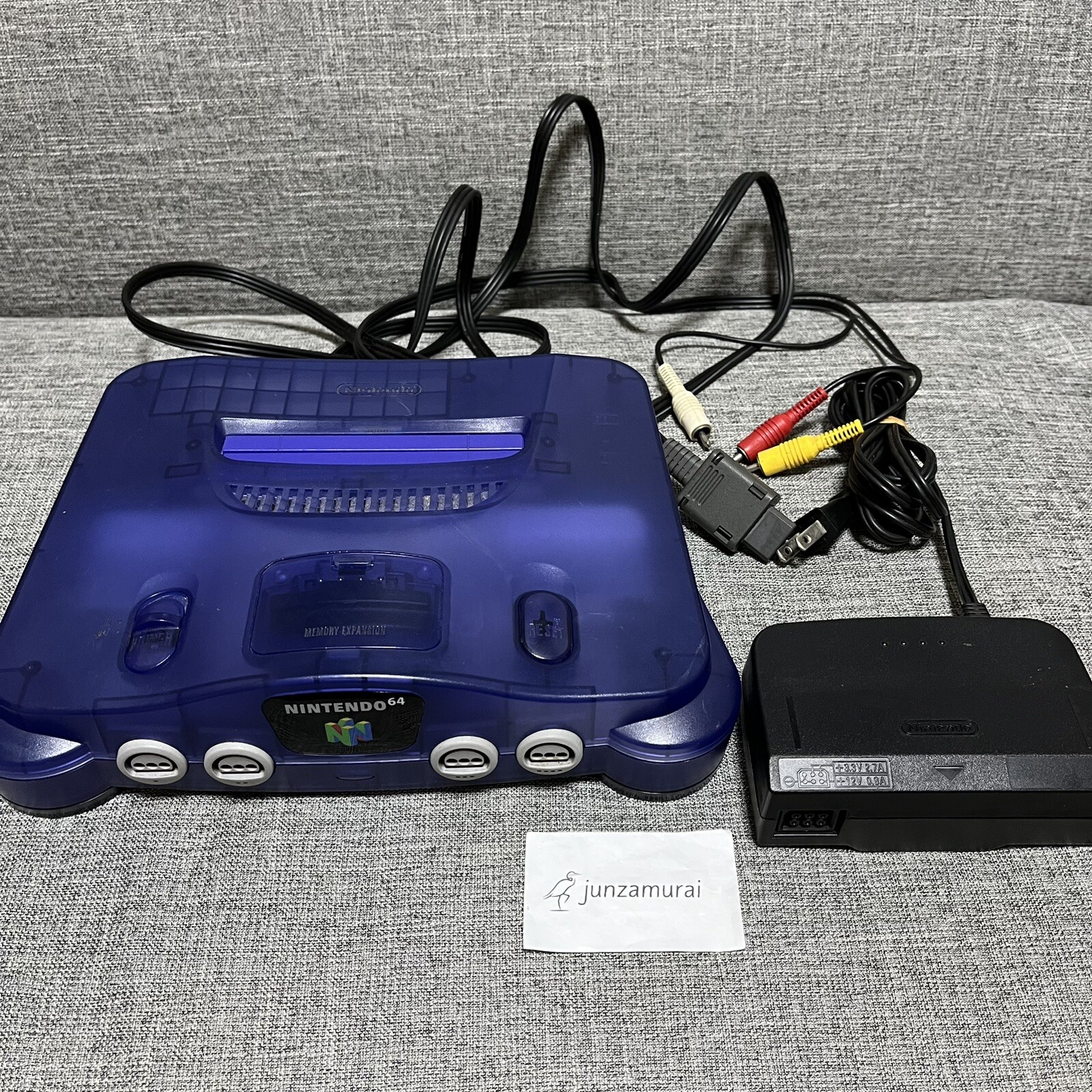 Nintendo 64 Midnight Blue N64 Console With adapter cable official tested Japan