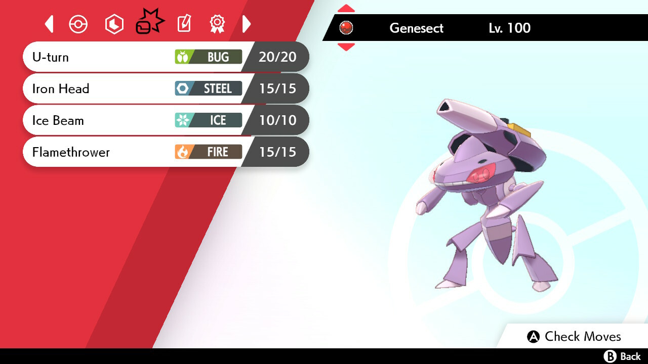 Pokemon Sword & Shield Genesect 6IV 🌟Shiny🌟 & Non Shiny Best EVs & Nature