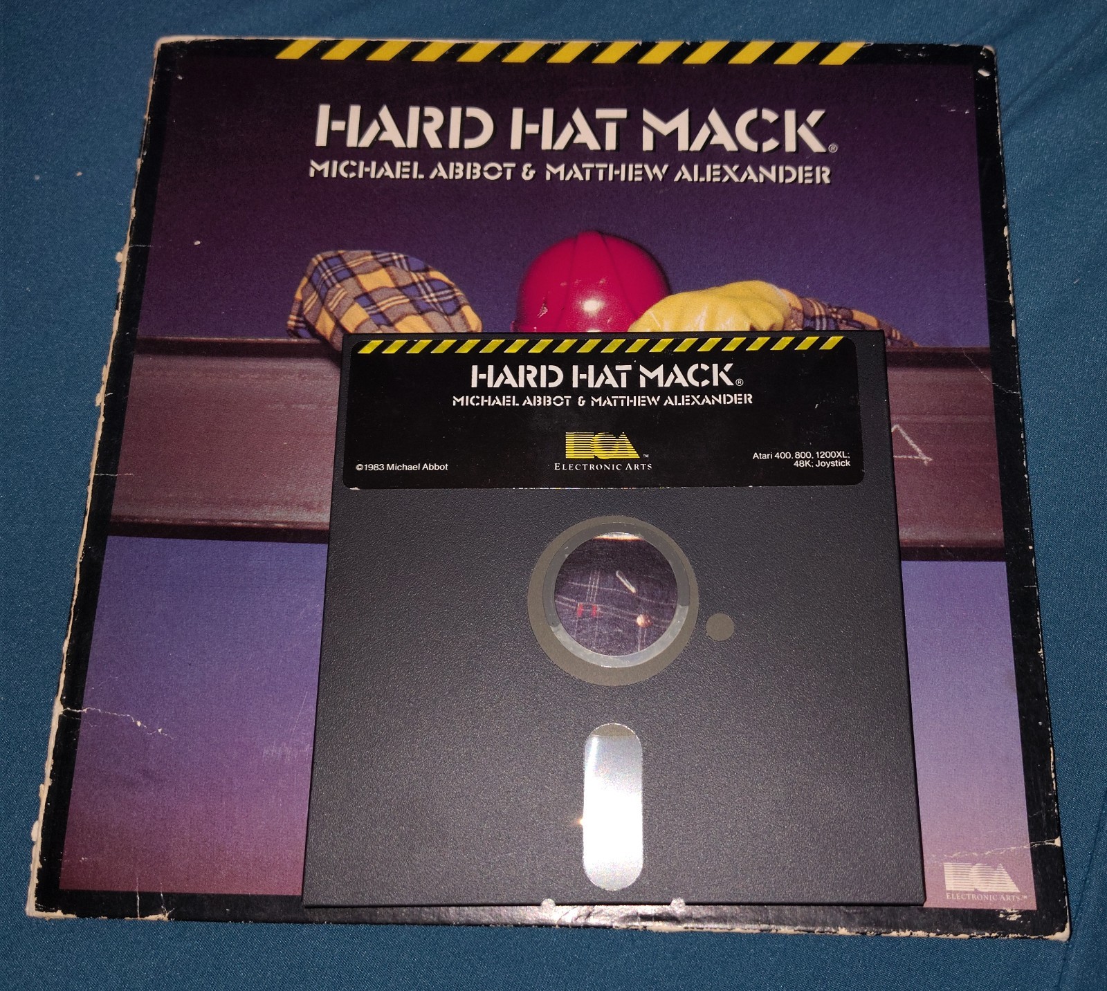 Hard Hat Mack 1983 Electronic Arts Atari Home Computers Platform Video Game Disk