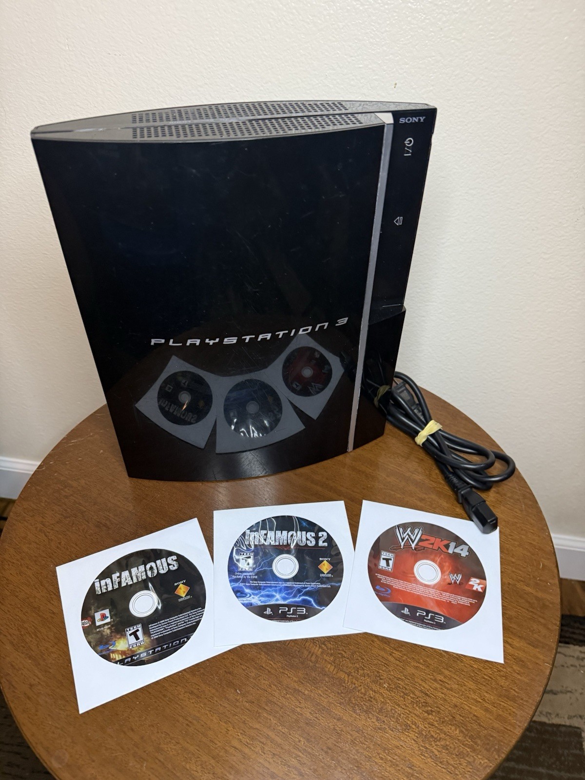 Sony PlayStation 3 80GB Console W/ Power Cord And Disc Only Games