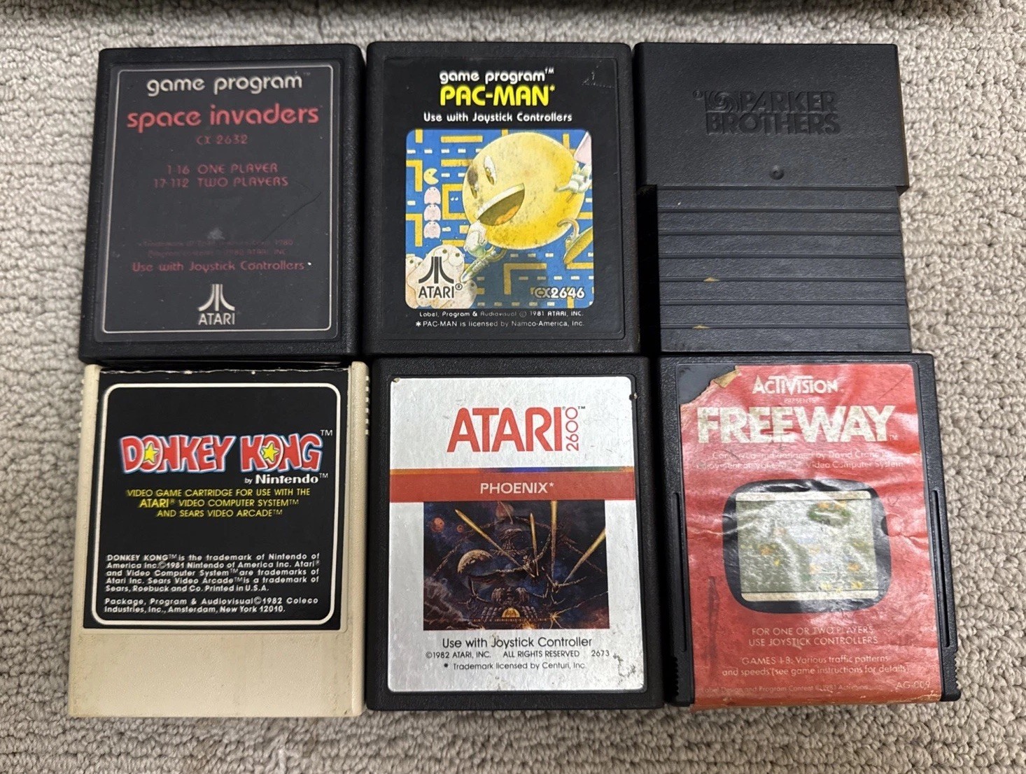 Atari 2600 System Bundle with Console, 6 Games With Power supply, No Controllers