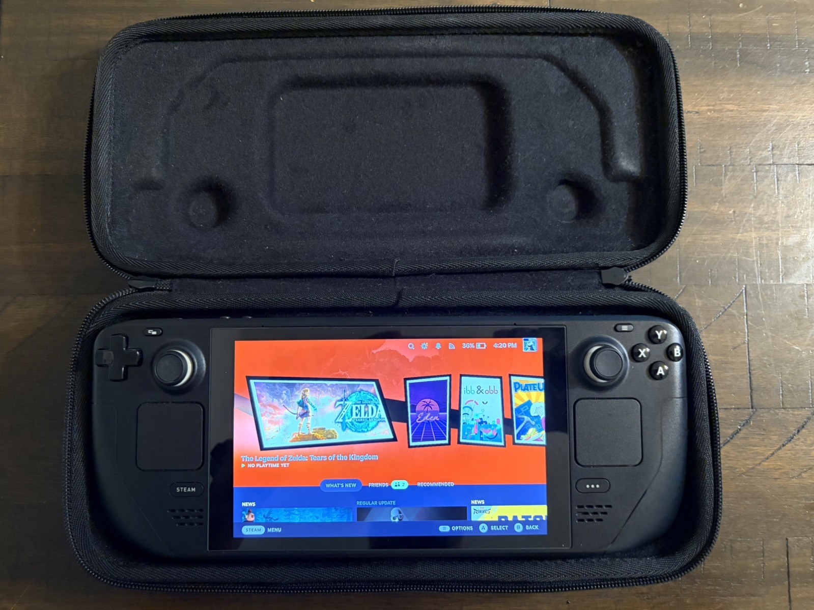 Valve Steam Deck LCD 64GB with 128GB SD, Case, Screen Protector and Charger